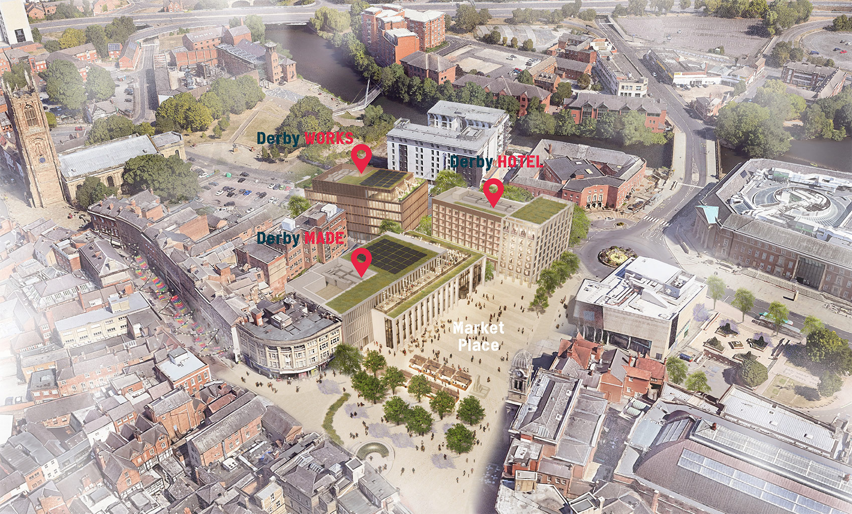Aerial visual of the proposed