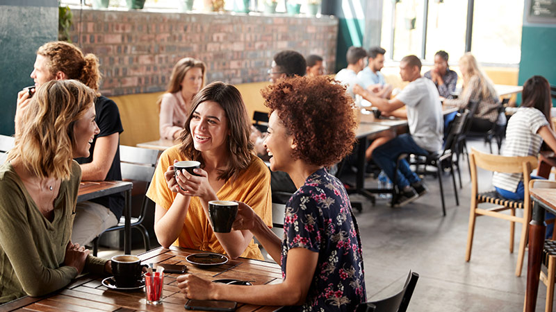 socialising cafe